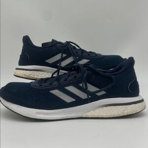 adidas Supernova Mens Size 11.5 Collegiate Navy / Silver Color-Way Running Shoes